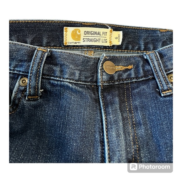 Carhartt original Fit straight Leg Jeans size 6 short - Picture 7 of 9